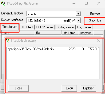 TFTP firmware file