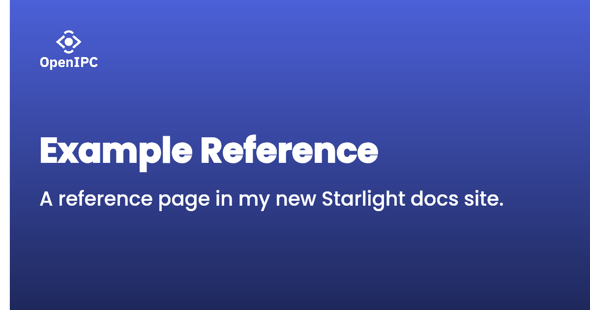 Example Reference | Documentation
